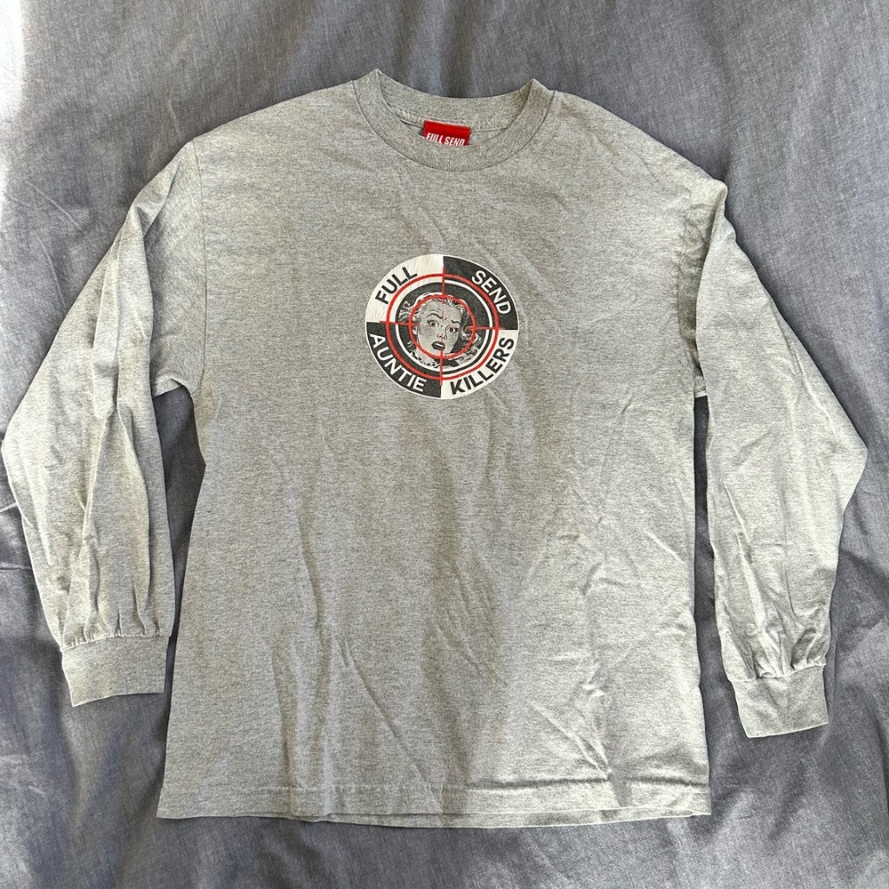 Full Send Gray Long Sleeve Graphic Tee